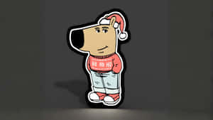 Chill Guy Holiday Style Wallpaper