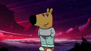 Chill Guy In Space Wallpaper