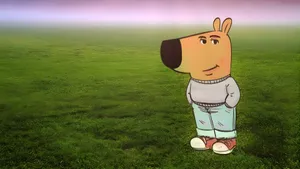 Chill Guy Relaxing Outdoors Wallpaper