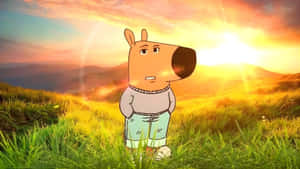 Chill Guy Relaxing Outdoors Wallpaper