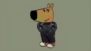 Chill Guy Standing Confident Wallpaper