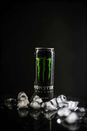 Chilled Monster Energy Drinkwith Ice Wallpaper