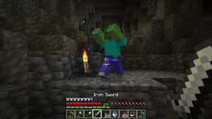 Chilling With A Minecraft Zombie Wallpaper