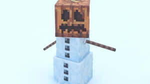 Chilling With A Snow Golem In The Minecraft World Wallpaper