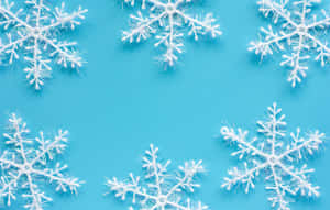 Chilly Winter Landscape With Snowy Trees Wallpaper