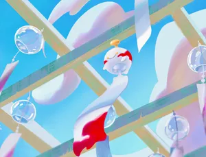 Chimecho In A Perfectly Blue Sky Wallpaper