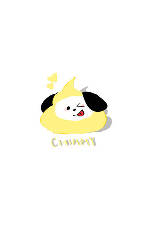 Chimmy Bt21 Wacky Face Drawing Wallpaper