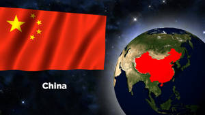 China Flag And Earth Wallpaper