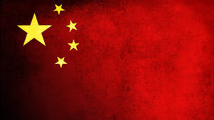 China Flag Black Marks Wallpaper