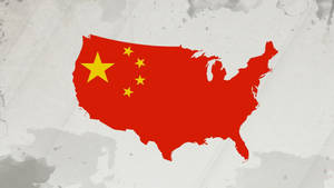 China Flag Map Wallpaper