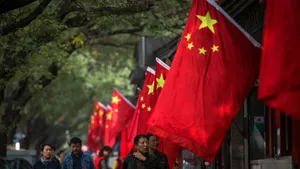 China Flag Streets Wallpaper