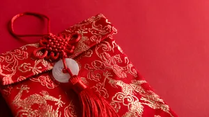 Chinese Knot Decorative Pouch Wallpaper