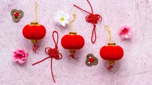 Chinese Knots And Lanterns Wallpaper
