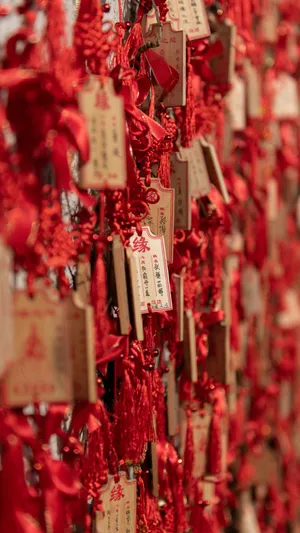 Chinese Knots And Wishes Wallpaper