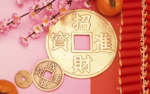 Chinese New Year 2022 Golden Coins Wallpaper