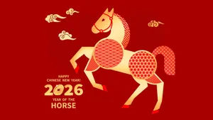Chinese New Year 2026 Horse Wallpaper