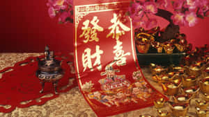 Chinese New Year Gold Ingots Wallpaper