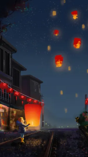 Chinese New Year Lanterns Iphone Wallpaper