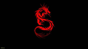 Chinese S-form Red Dragon Wallpaper