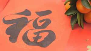 Chinese Spring Couplet With Fortune Character Wallpaper