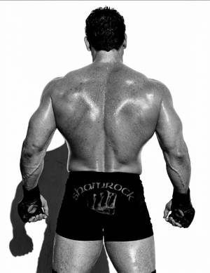 Chiseled Back Of Ken Shamrock Wallpaper