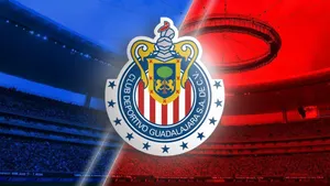 Chivas Soccer Team Emblem Stadium Background Wallpaper