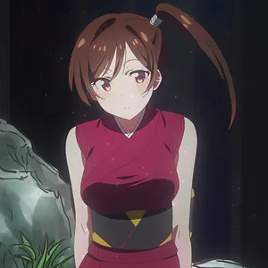 Chizuru Maihara Posing In A Beautiful Traditional Attire Wallpaper