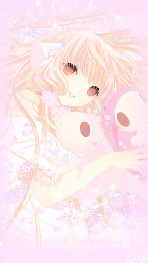 Chobits Freya Pink Aesthetic Wallpaper
