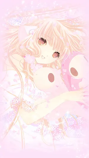 Chobits Freya Pink Aesthetic Wallpaper