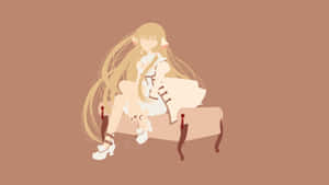 Chobits Freya Sitting Illustration Wallpaper