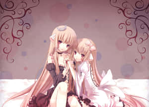 Chobits Freyaand Chii Tender Moment Wallpaper