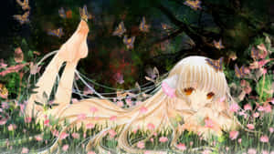 Chobits Freyain Floral Garden Wallpaper