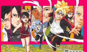 Chocho Akimichi Displaying Her Powerful Skills In An Intense Action Pose. Wallpaper