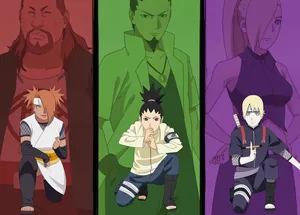 Chocho Akimichi Unleashes Her Butterfly Mode Against A Scenic Background Wallpaper