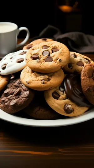 Chocolate Chip Cookies Delight Wallpaper