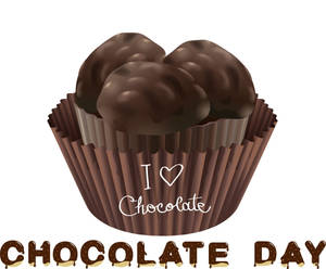 Chocolate Day Cupcake Liner Wallpaper