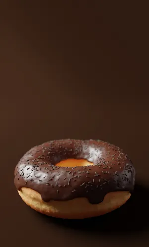 Chocolate Donut With Sprinkles Wallpaper