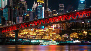 Chongqing China City Lights Wallpaper