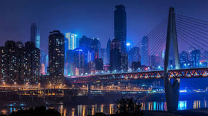 Chongqing China Night Aesthetic Wallpaper