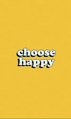 Choose Happy - A Yellow Background With The Words Wallpaper