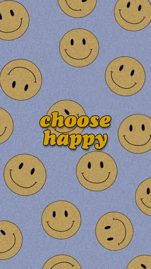 Choose Happy Smiley Faces Pattern Wallpaper