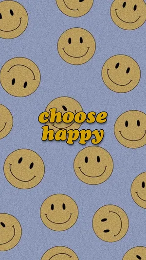 Choose Happy Smiley Faces Pattern Wallpaper