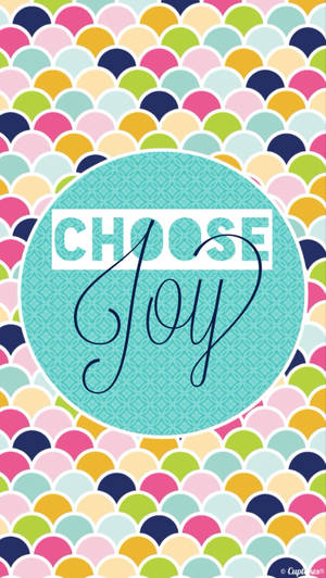 Choose Joy Seigaiha Wallpaper