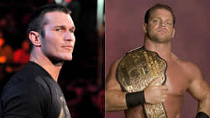 Chris Benoit Randy Orton Split Screen Wallpaper