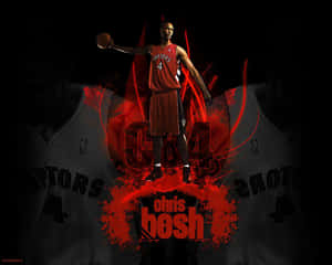 Chris Bosh Intensely Focused During A Game Wallpaper