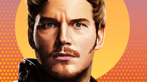 Chris Pratt Star Lord Retro Fan Art Wallpaper