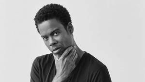 Chris Rock Greyscale Portrait Wallpaper