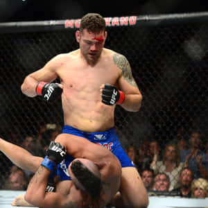 Chris Weidman Guard Passing Jabbing Wallpaper