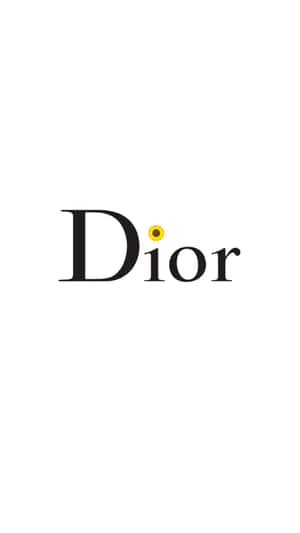 Christian Dior Logowith Flower Accent Wallpaper