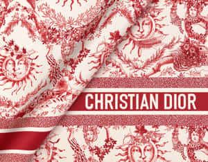 Christian Dior Red Mythical Print Wallpaper